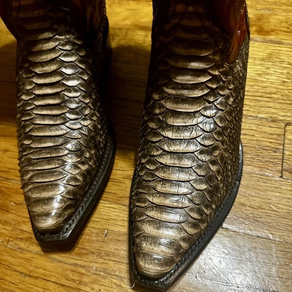 STETSON EMBER PYTHON SNIP TOE BOOT 6.5 - Picture 2 of 6